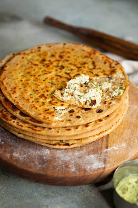 Paneer Paratha — pure vegetarian dish by Rasalaya