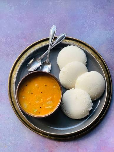 Idli (3 Pcs) & Sambhar — pure vegetarian dish by Rasalaya
