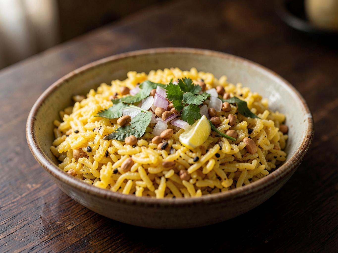 Poha — pure vegetarian dish by Rasalaya