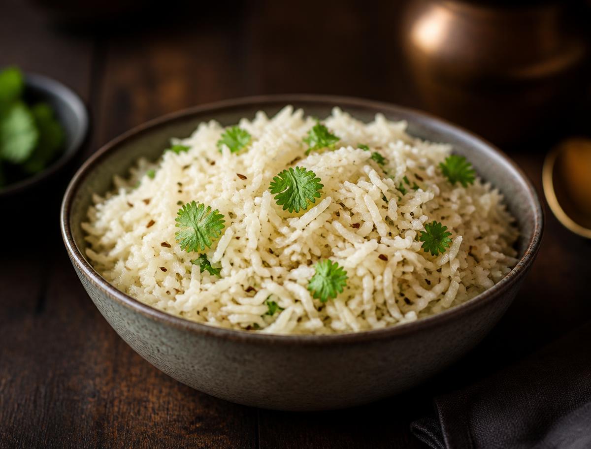 Fried Rice with Veggies Bowl — pure vegetarian dish by Rasalaya