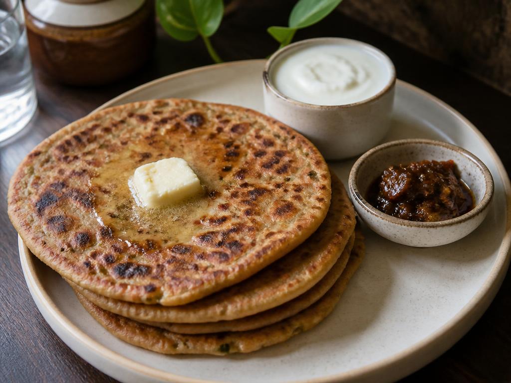 Aloo Paratha — pure vegetarian dish by Rasalaya