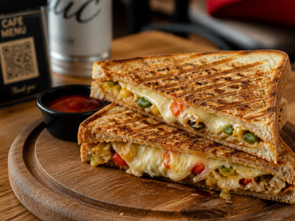 Veg Sandwich — pure vegetarian dish by Rasalaya