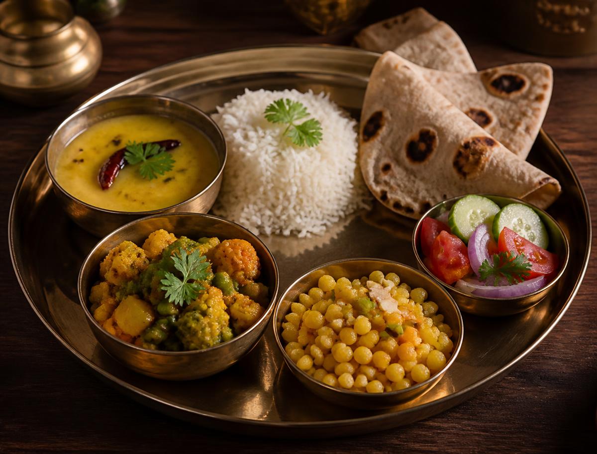 North Indian Thali — pure vegetarian dish by Rasalaya