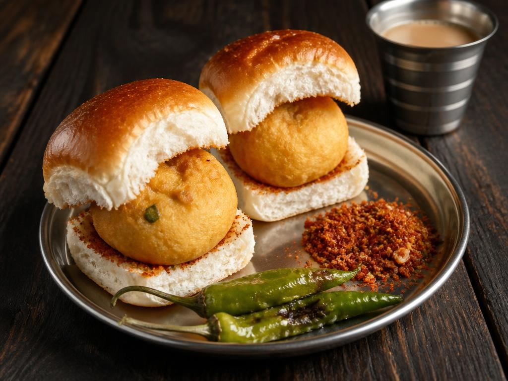 Vada Pav — pure vegetarian dish by Rasalaya